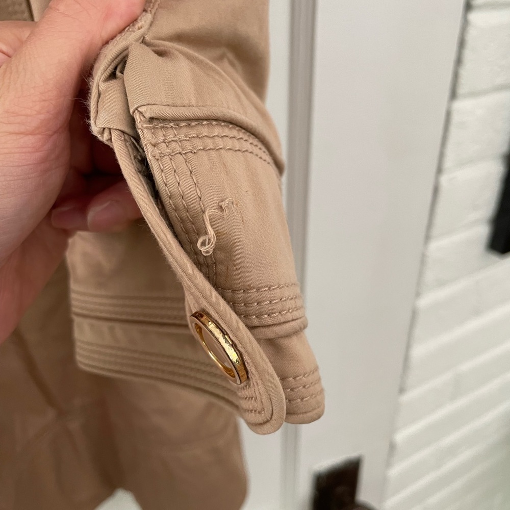 Juicy Couture Tan Quarter Sleeve Trench Coat - Picture 5 of 8